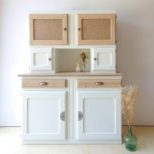 meuble mado deux corps bois et blanc