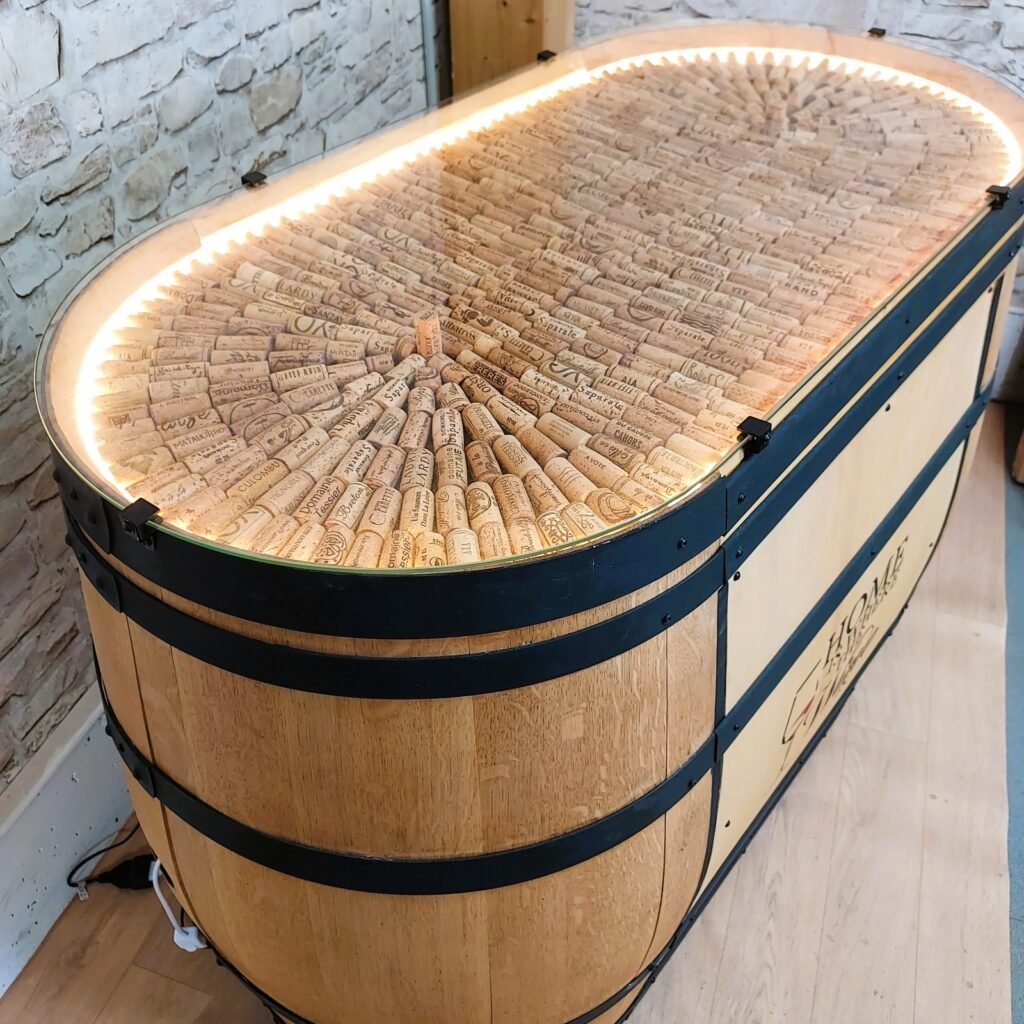 plateau en bouchons de liège upcyclé