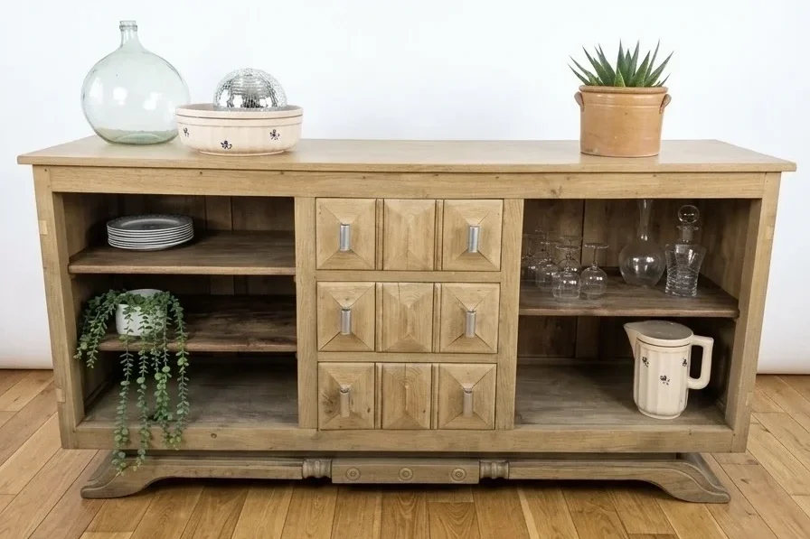 enfilade ancienne rénovée bois brut